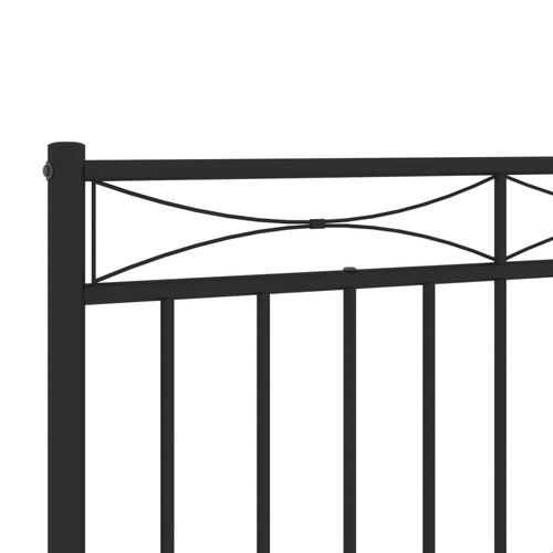 Sengegavl 90 cm metal sort