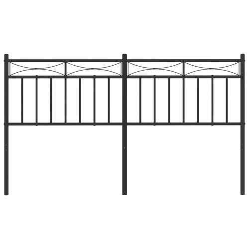 Sengegavl 150 cm metal sort