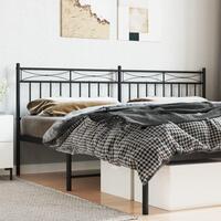 Sengegavl 180 cm metal sort