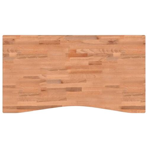 Skrivebordsplade 110x(55-60)x2,5 cm massivt bøgetræ