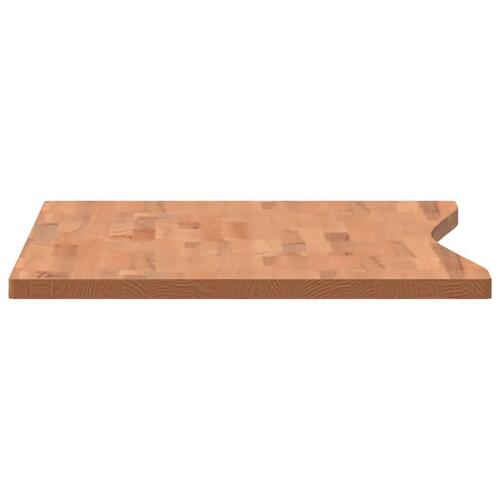 Skrivebordsplade 110x(55-60)x2,5 cm massivt bøgetræ