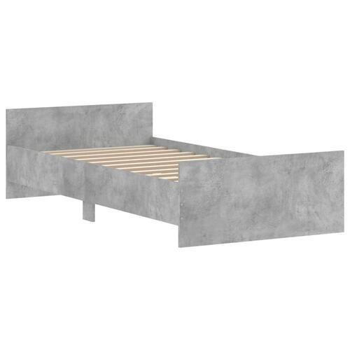 Sengeramme 100x200 cm konstrueret træ betongrå