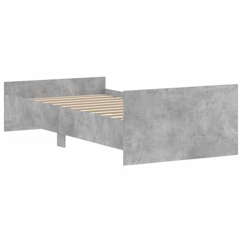 Sengeramme 100x200 cm konstrueret træ betongrå