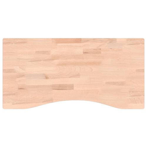 Skrivebordsplade 80x(36-40)x4 cm massivt bøgetræ