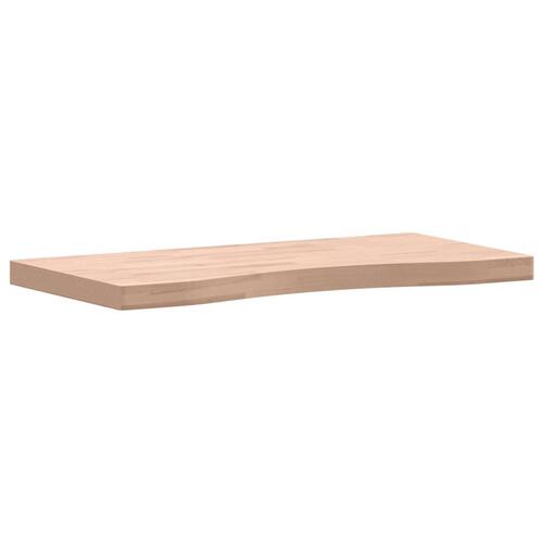 Skrivebordsplade 80x(36-40)x4 cm massivt bøgetræ
