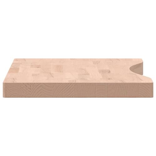 Skrivebordsplade 80x(36-40)x4 cm massivt bøgetræ