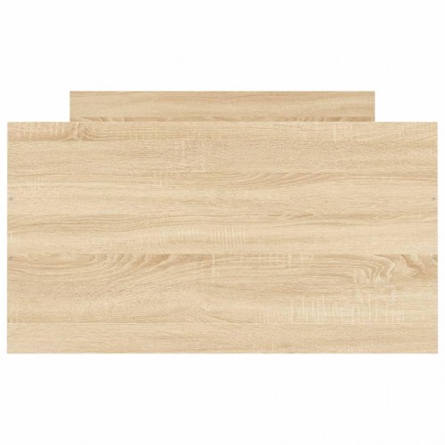 Sengeramme med gavl, fodgærde og opbevaring 90x200 cm - sonoma-eg