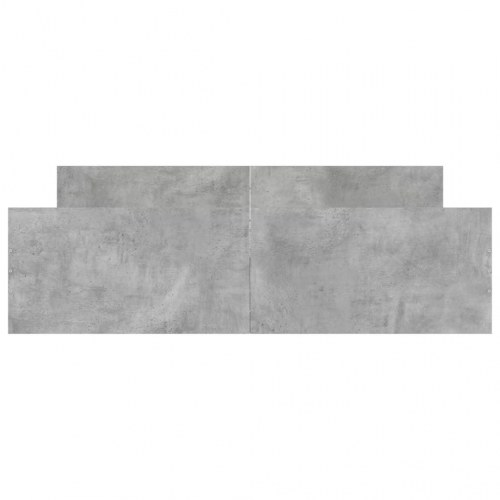 Sengeramme med gavl og fodgærde 150x200 cm - betongrå