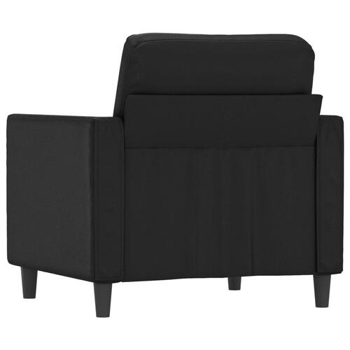 Lænestol 60 cm kunstlæder sort