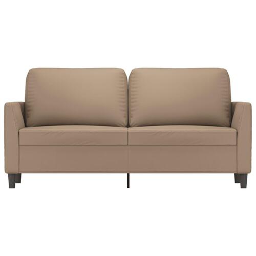 2-personers sofa 140 cm kunstlæder cappuccino