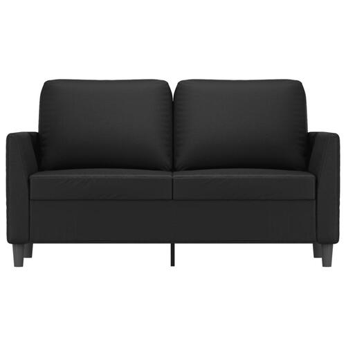 2-personers sofa 120 cm kunstlæder sort