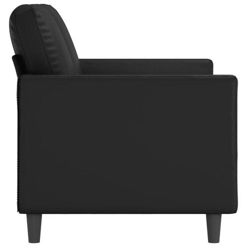 2-personers sofa 120 cm kunstlæder sort