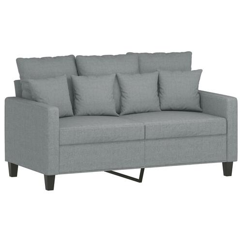 3 personers sofa med puder stof lysegrå