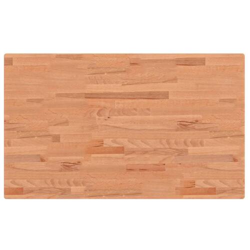 Bordplade 100x60x2,5 cm rektangulær massivt bøgetræ