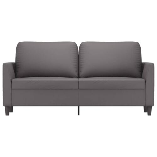2-personers sofa 140 cm kunstlæder grå