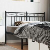 Sengegavl 135 cm metal sort