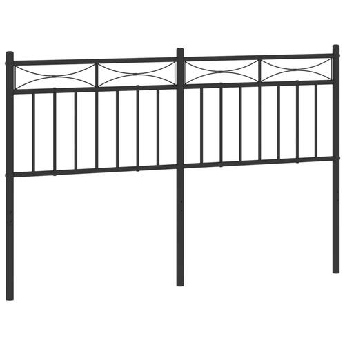 Sengegavl 135 cm metal sort