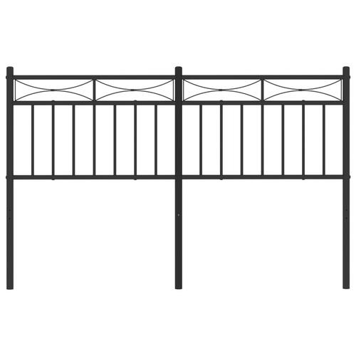 Sengegavl 135 cm metal sort