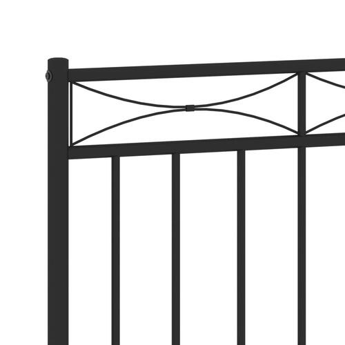 Sengegavl 135 cm metal sort