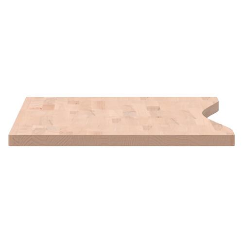 Skrivebordsplade 100x(45-50)x2,5 cm massivt bøgetræ