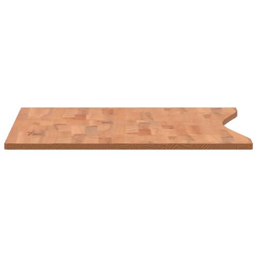 Skrivebordsplade 100x(55-60)x1,5 cm massivt bøgetræ