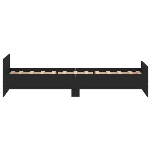 Sengeramme 100x200 cm konstrueret træ sort