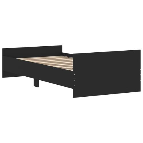 Sengeramme 100x200 cm konstrueret træ sort