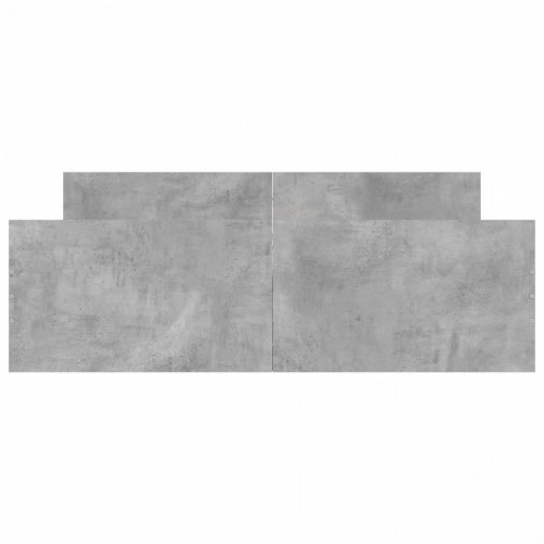 Sengeramme med gavl og fodgærde 140x190 cm - betongrå