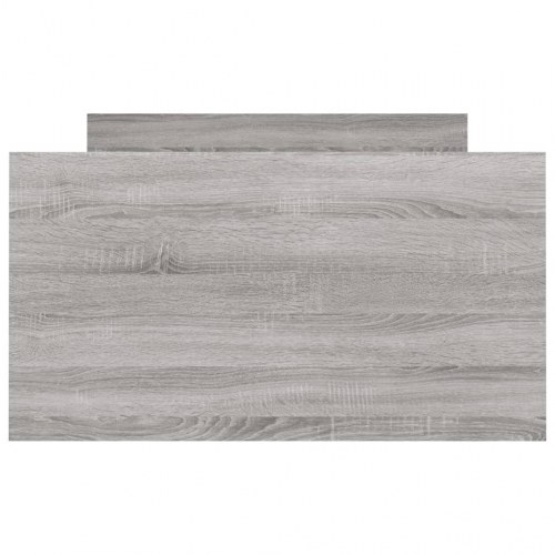 Sengeramme med sengegavl og fodgærde 100x200 cm grå sonoma-eg