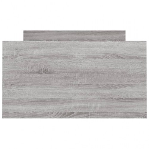 Sengeramme med sengegavl og fodgærde 90 x 200 cm - grå sonoma-eg