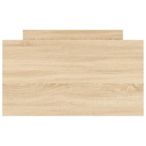 Sengeramme med sengegavl og fodgærde 100x200 cm sonoma-eg