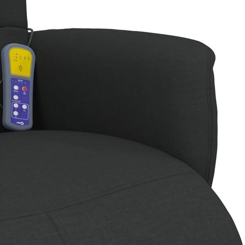 Massagestol med fodstøtte stof sort