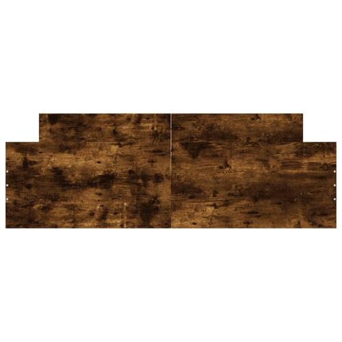 Sengeramme med sengegavl og fodgærde 150x200 cm røget egetræ