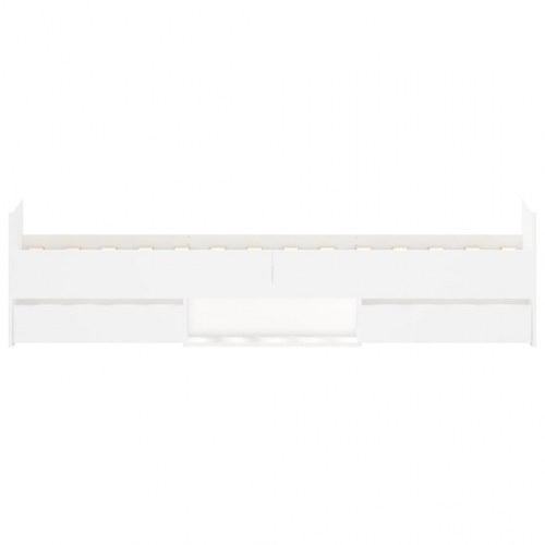 Sengeramme med sengegavl og fodgærde 75×190 cm - hvid