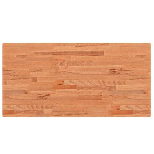 Bordplade 100x50x4 cm rektangulær massivt bøgetræ