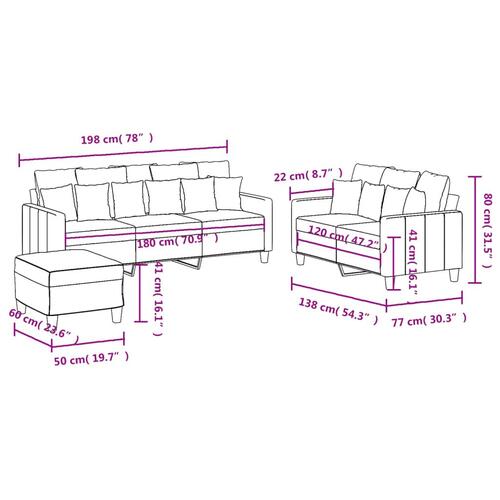 3 personers sofa med hynder stof lysegul
