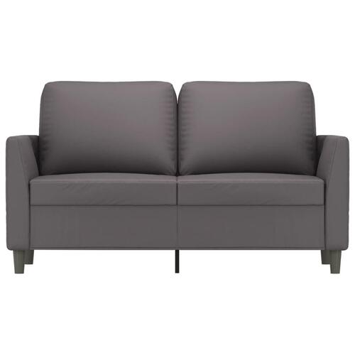 2-personers sofa 120 cm kunstlæder grå