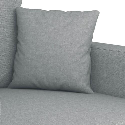 Sofasæt 4 dele med puder stof lysegrå