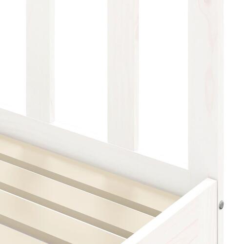 Daybed med udtræk 90x190 cm massivt fyrretræ hvid