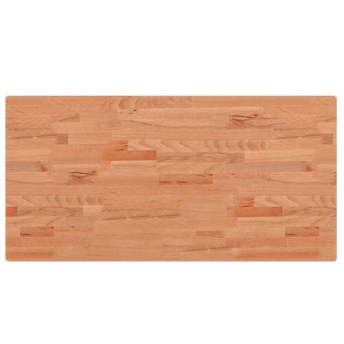 Bordplade til badeværelse 100x50x2,5 cm massivt bøgetræ