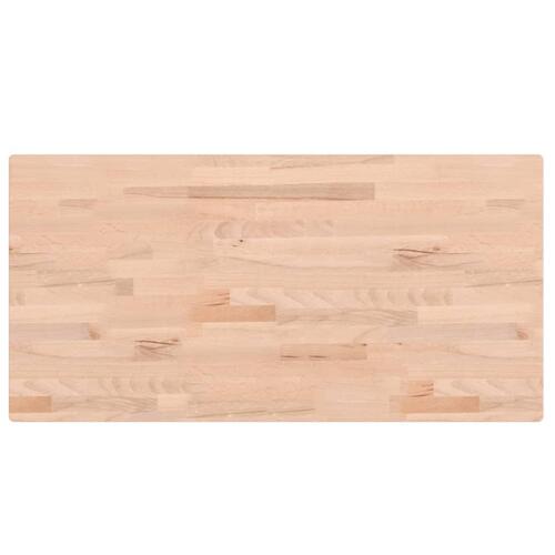 Bordplade til badeværelse 100x50x4 cm massivt bøgetræ