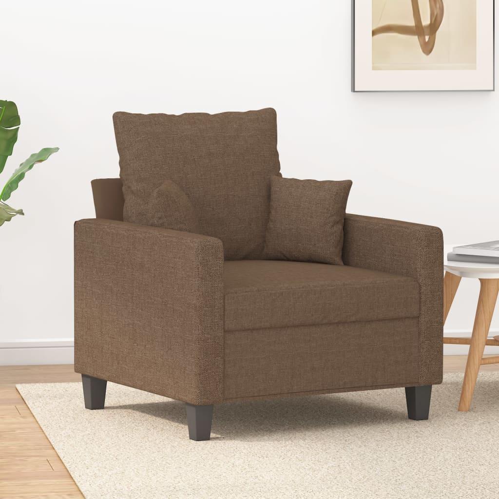 Lænestol 60 cm stof brun