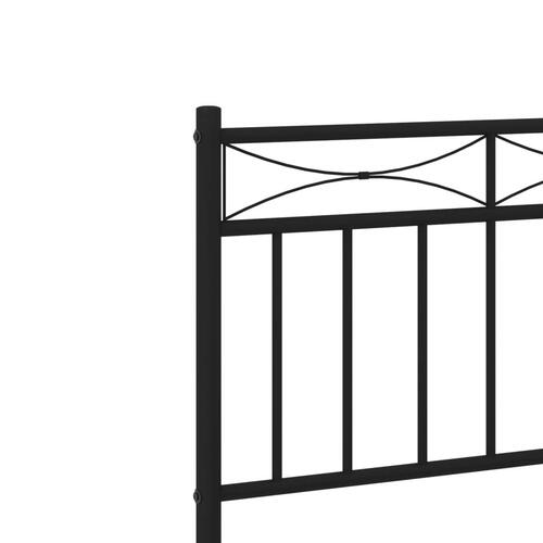Sengeramme med sengegavl 80x200 cm metal sort