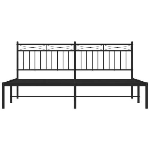 Sengeramme med sengegavl 183x213 cm metal sort