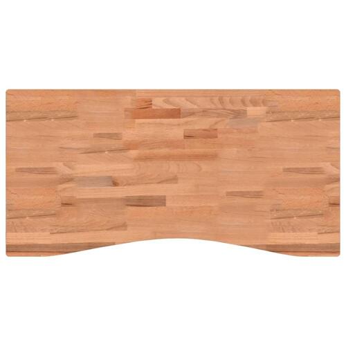 Skrivebordsplade 100x(45-50)x2,5 cm massivt bøgetræ