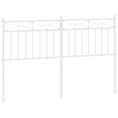 Sengegavl 135 cm metal hvid