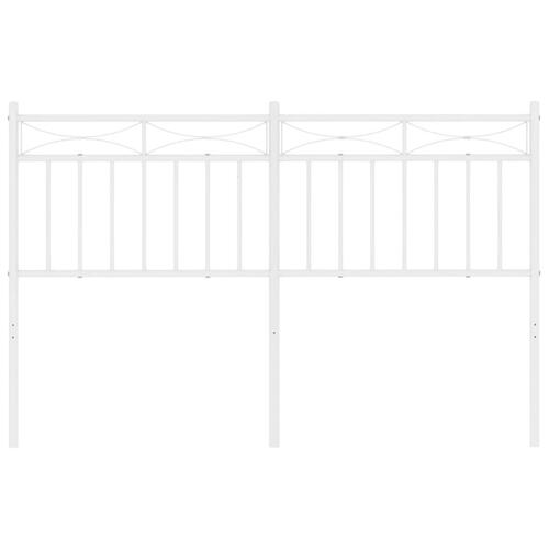 Sengegavl 135 cm metal hvid