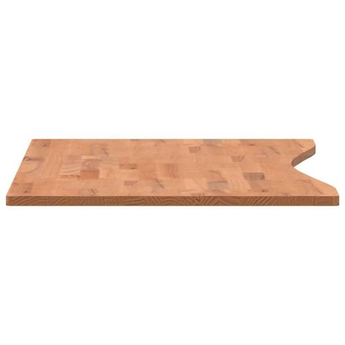 Skrivebordsplade 100x(45-50)x1,5 cm massivt bøgetræ