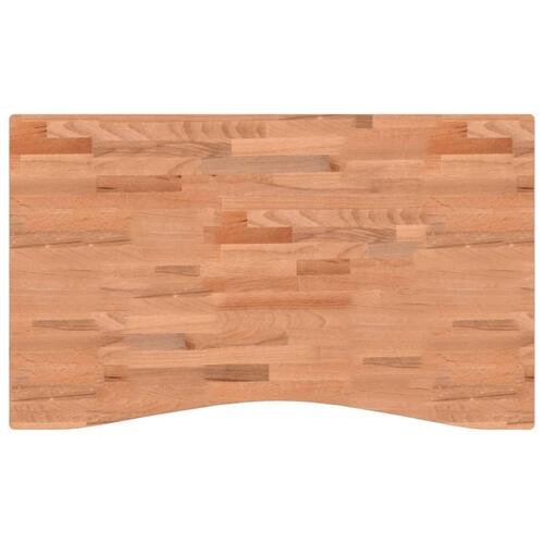 Skrivebordsplade 100x(55-60)x2,5 cm massivt bøgetræ