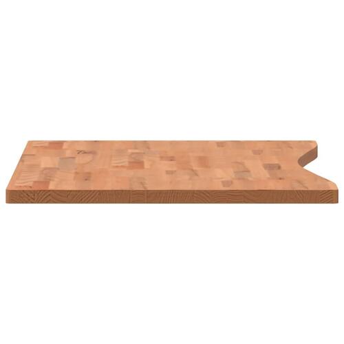 Skrivebordsplade 100x(55-60)x2,5 cm massivt bøgetræ